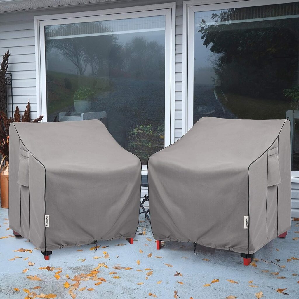 BOLTLINK Patio Chair Covers Waterproof, Heavy Duty Outdoor Furniture Covers Fits up to 36W x 37D x 36H inches -2 Pack