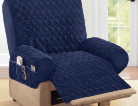 Collections Etc Diamond-Shape Quilted Stretch Recliner Cover