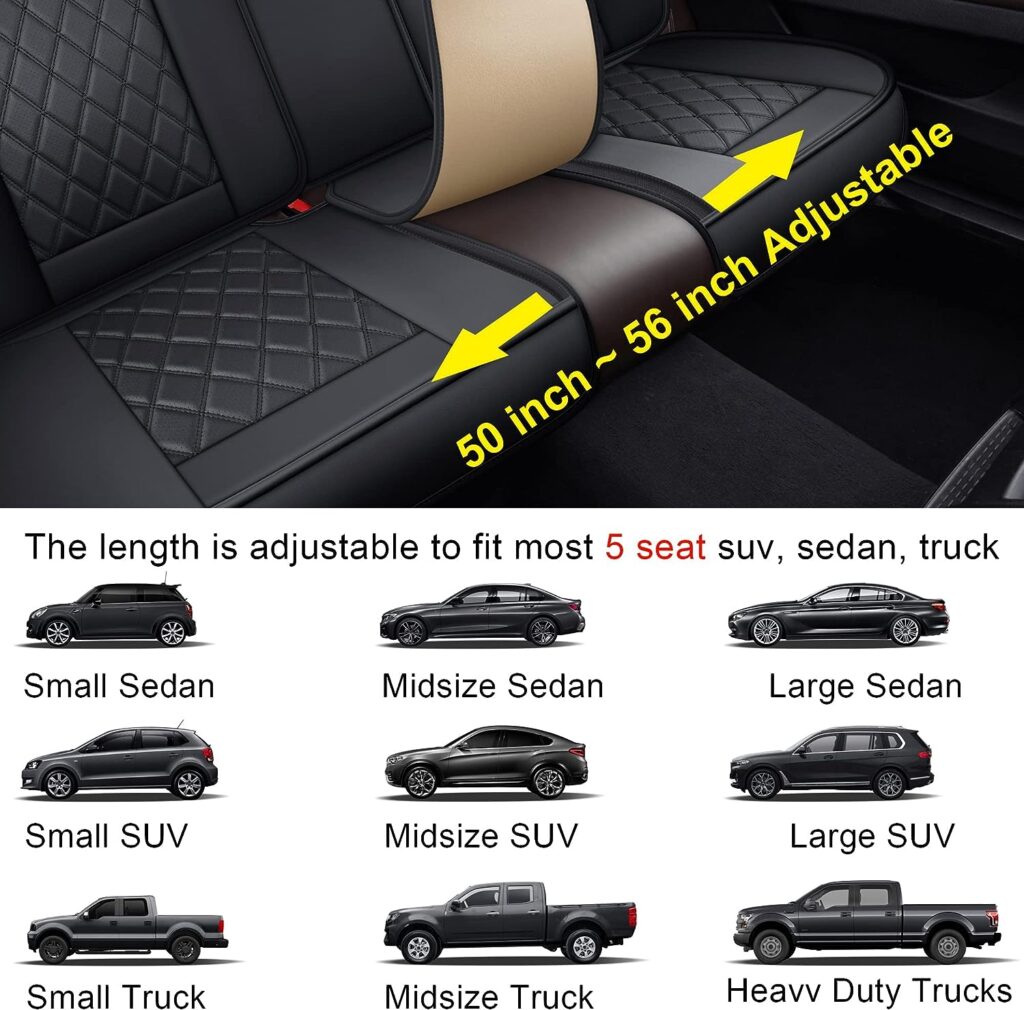 MIROZO 5 Car Seat Covers Full Set, Vehicle Cushion Cover Breathable Fit for Most Sedan, Truck and SUV for Elantra Sonata Sportage CRV Accord Chevy Equinox