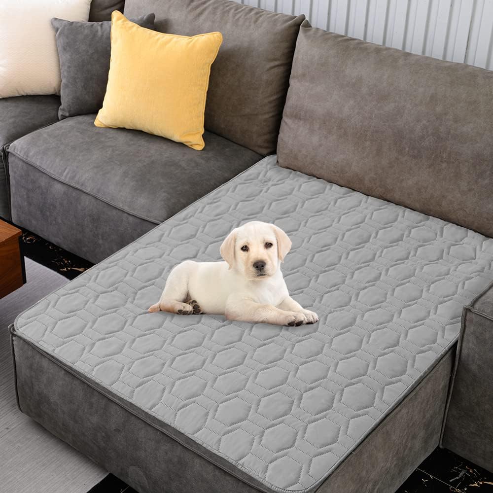 Tcksstex Waterproof  Non-Slip Dog Bed Cover and Pet Blanket Sofa Pet Bed Mat ï¼car Incontinence Mattress Protectors Furniture Couch Cover for Most Cats Dogs, Pets30x70-Light Grey