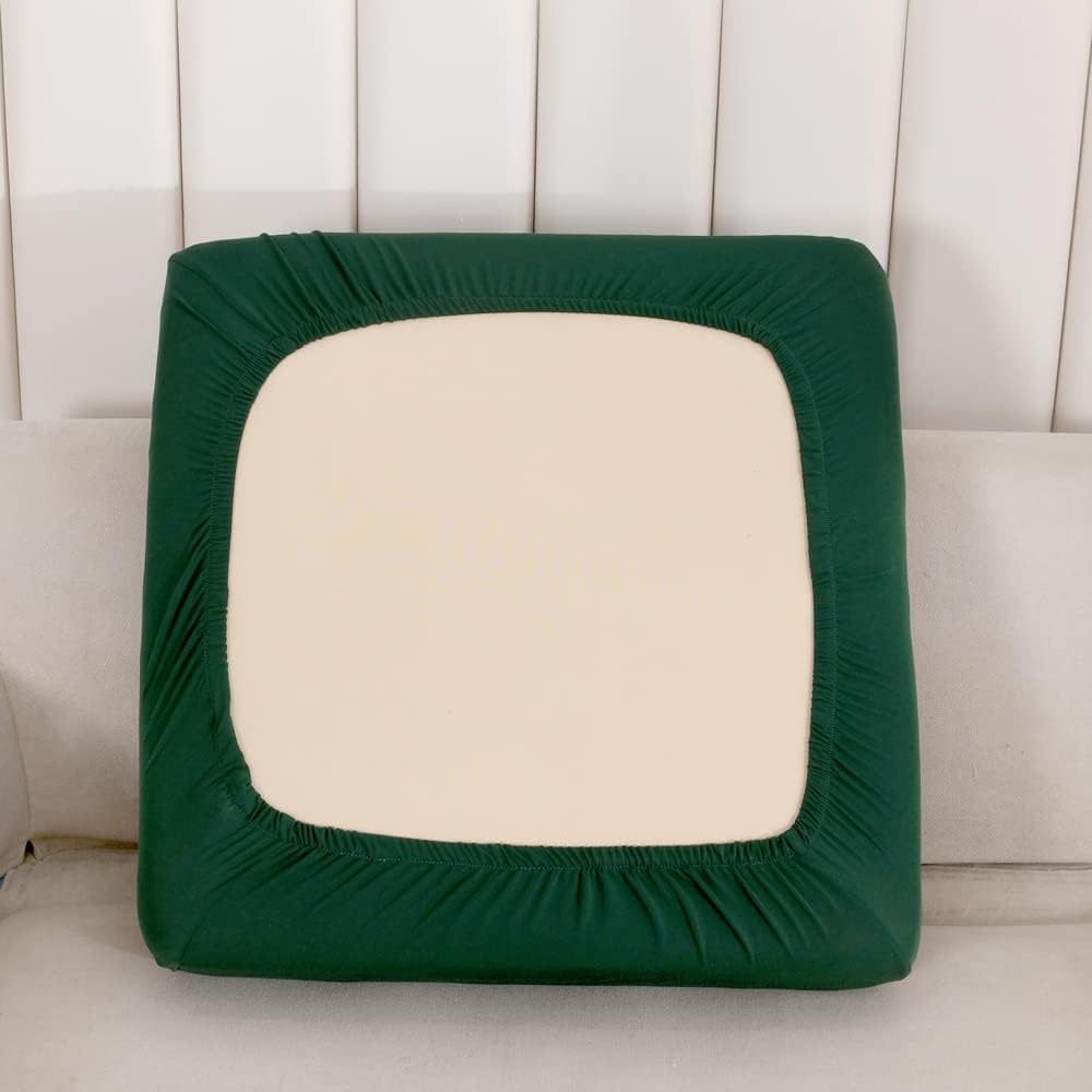 HOOBUY Waterproof Couch Cushion Cover 3Pieces Stretch Sofa Slipcovers Furniture Protector with Elastic Suitable for 3 Seater Sofa (3, Green)