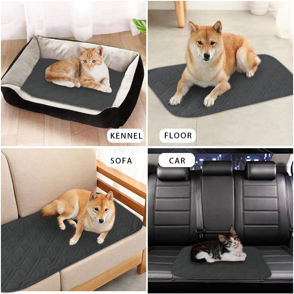 SUNNYTEX Waterproof Dog Bed Cover Dog Mat Pet Pad Pet Blanket for Couch Sofa Bed Mat Anti-Slip Furniture Protrctor(30 70,Dark Grey)