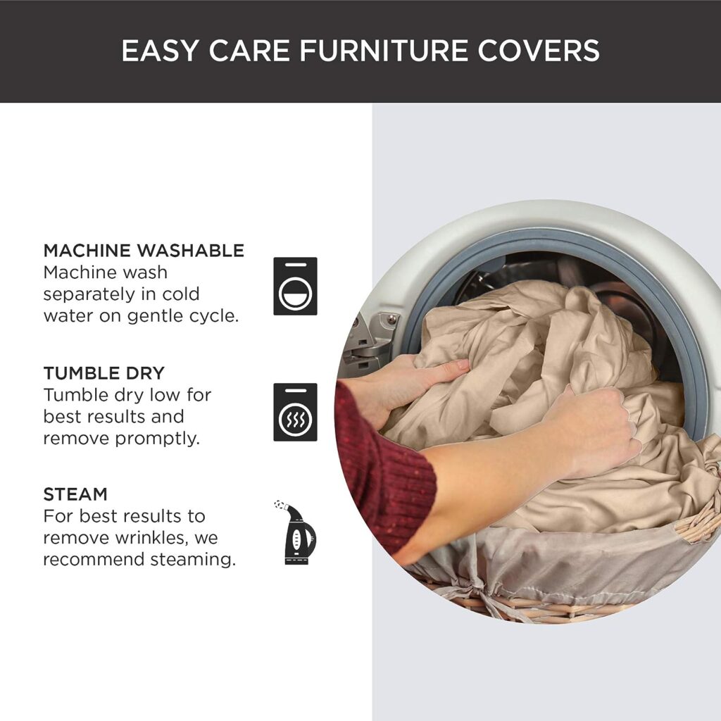 SureFit Sofa Throw Cover-Microfiber Non Slip-Water Resistant-70 Inches Wide-Machine Washable-100% Polyester, Gray